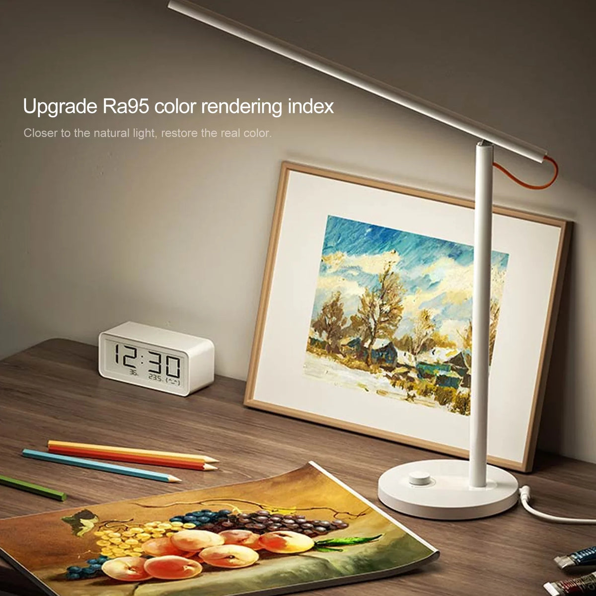 Carevas Desk Smart Remote Control Dimmable Table Lamps Desklight Support Mobile Phone App Control 4 Mode,Flicker-Free Ra>95
