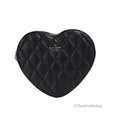 Kate Spade Love Shack Black Quilted Smooth Leather Heart Crossbody Bag
