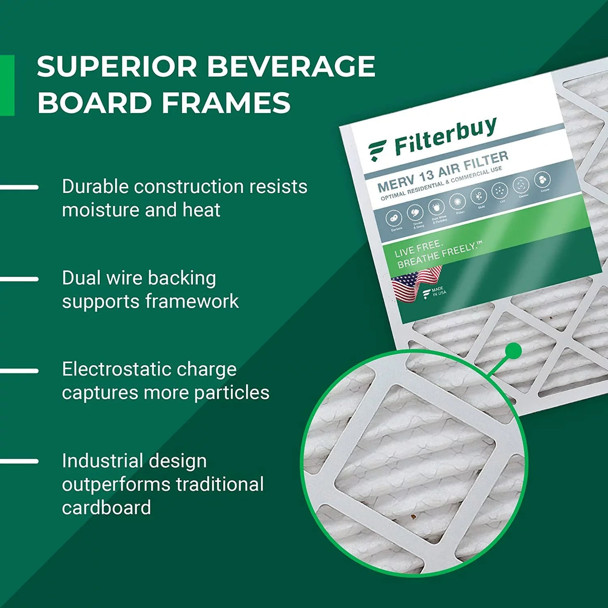 Filterbuy 24x30x1  13 Pleated   Furnace Air Filters (12-Pack)