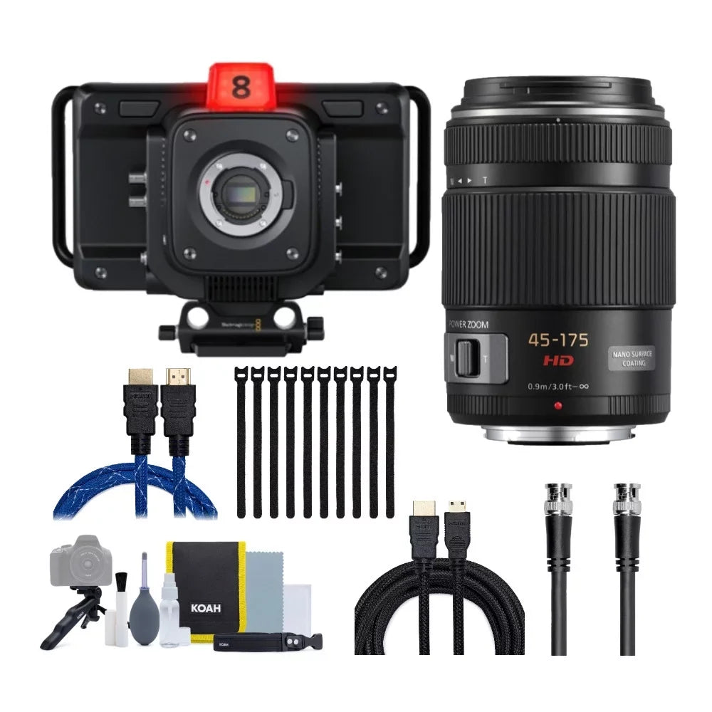 Blackmagic Design Studio Camera 4K Pro with 45-175mm Lens Bundle