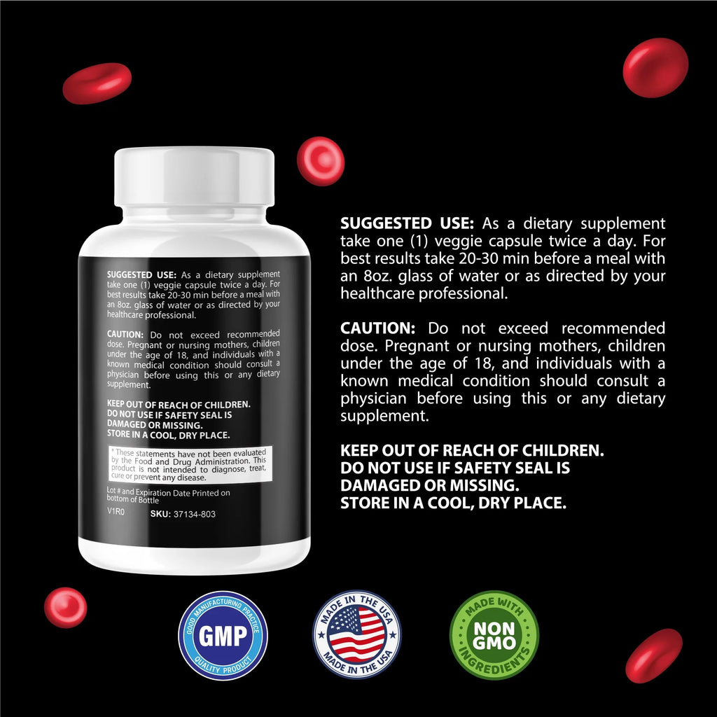 Red Boost Max- Blood Support - 60 Capsules- Dr. Pelican