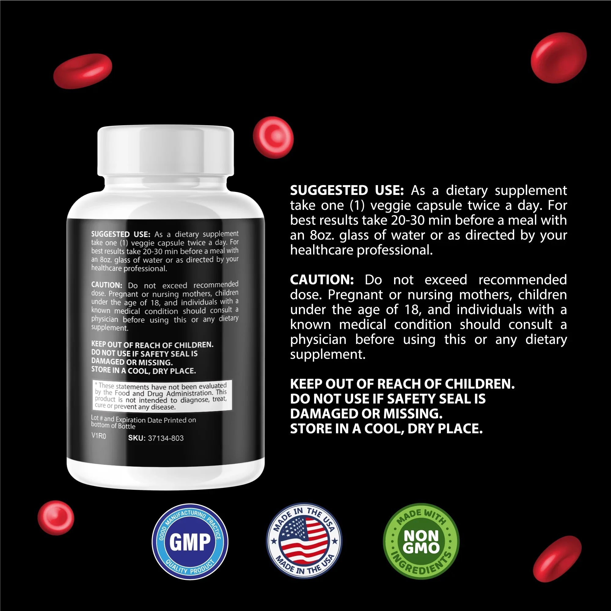 Red Boost Max- Blood Support - 60 Capsules- Dr. Pelican