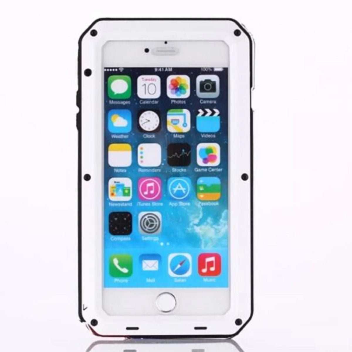 Gorilla Glass Aluminum Metal iPhone 5s Case (White) Heavy Duty Military Grade Shockproof and Scratch Resistant Protection, Rugged Outdoor Travel