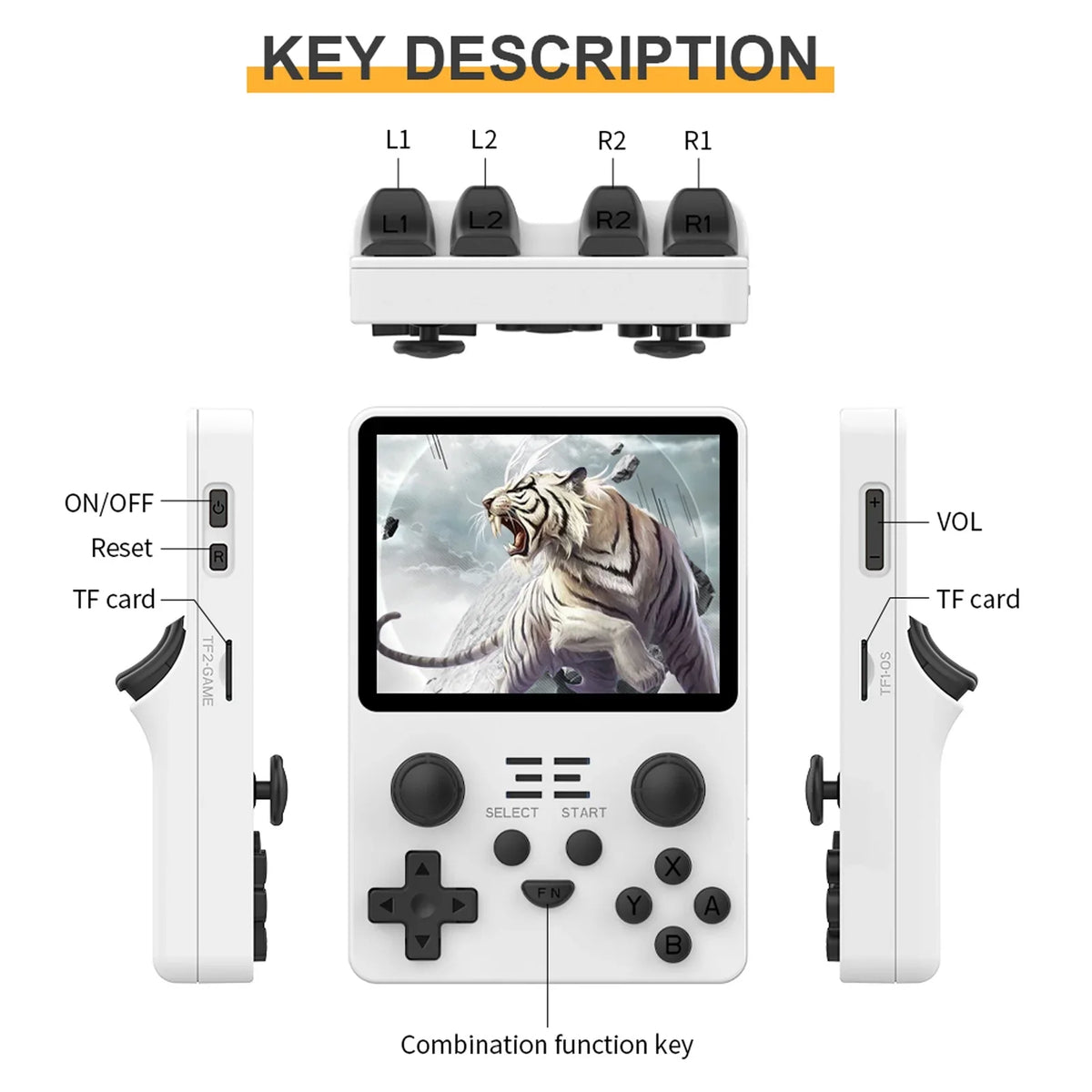Game Console, Open Source System, 15000+ Games, 3.5 inch  Screen