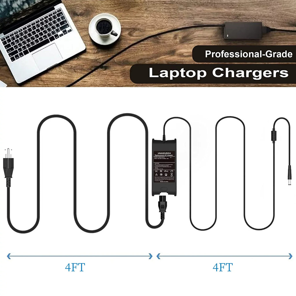 Compatible 90W  Power Adapter Charger Replacement for Dell Latitude , , , , , , , ,  Xfr, , Atg,, Laptop Notebook Computers