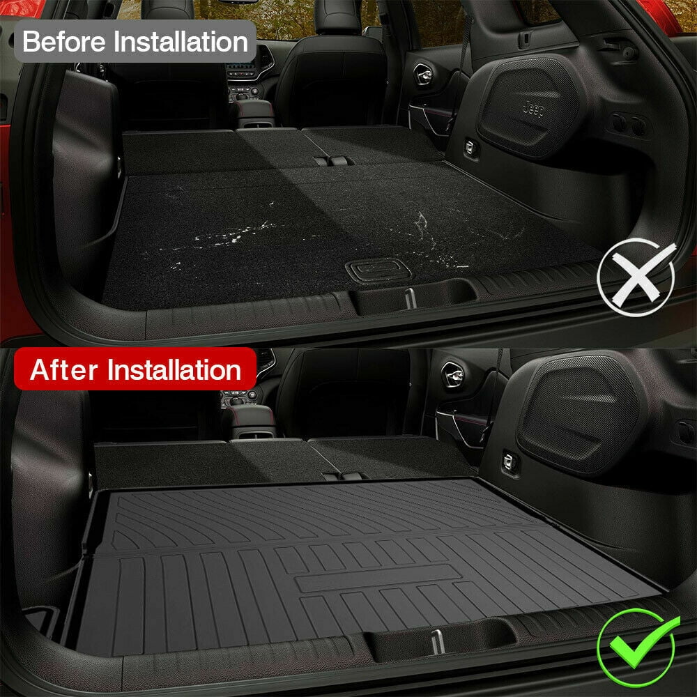 for Jeep Cherokee 2019-2023 Waterproof Custom Carpets Trunk Liner  Cargo Mats