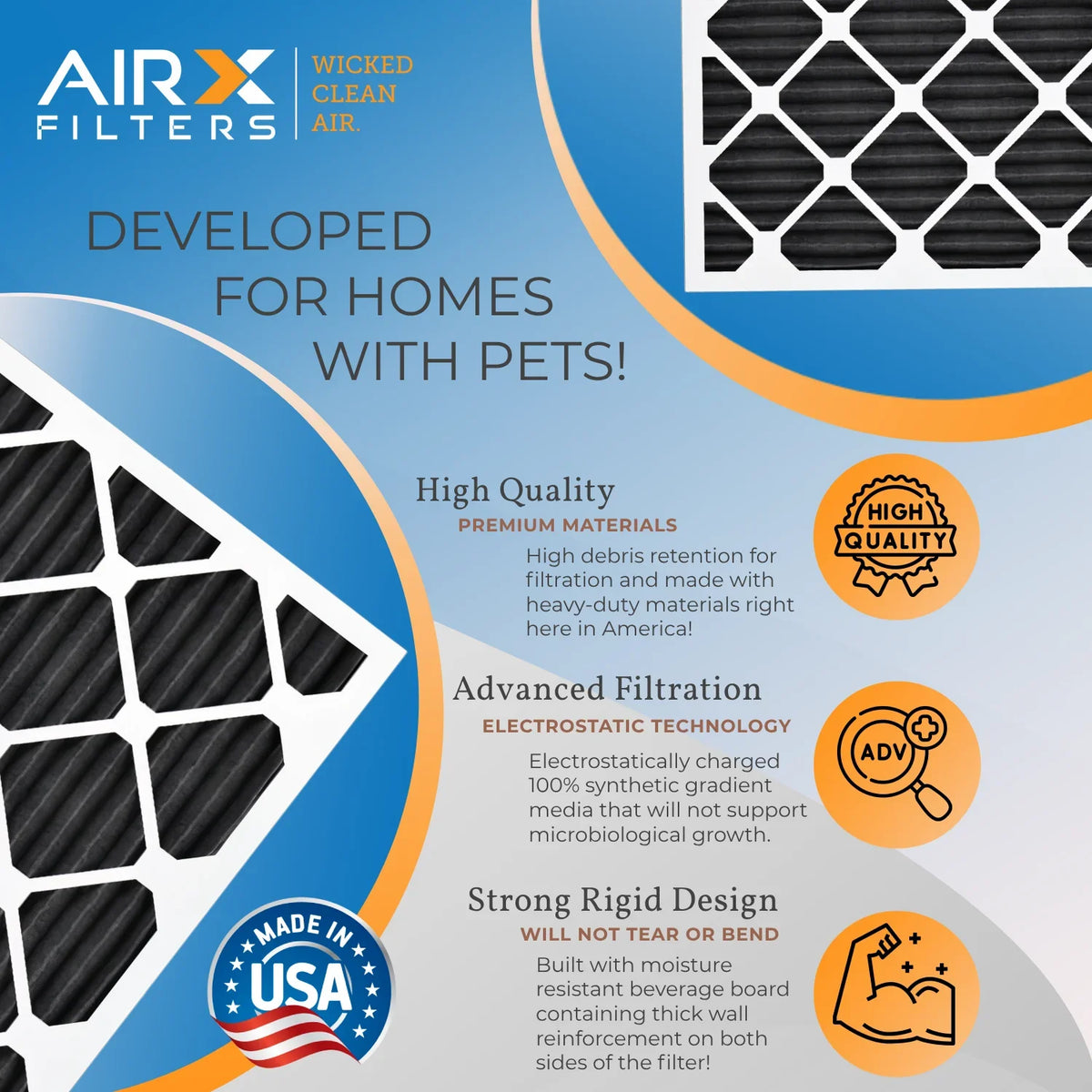 20x24x1 Air Filter Odor Eliminator Carbon Filter  8 Comparable to  700 &  5   Premium  Made 20x24x1 Furnace Filters by     . 6 Pack