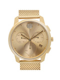 Movado Bold Thin Gold Tone Steel Chronograph Champagne Dial Quartz Watch 3600634