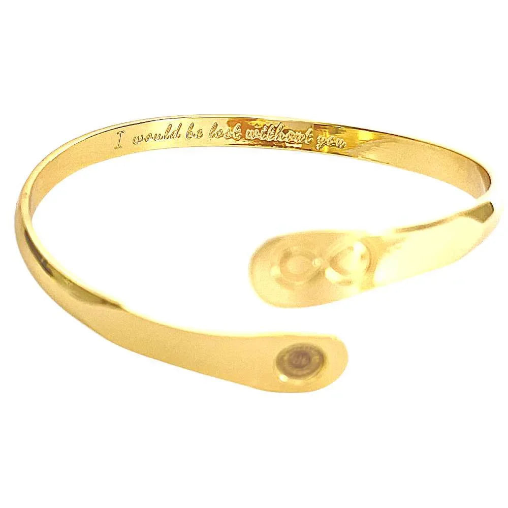 Friendship Bracelets, Infinity Bracelets, Best Friend Bracelets, Engraved Bracelets  would be lost without you- Infinity Sign