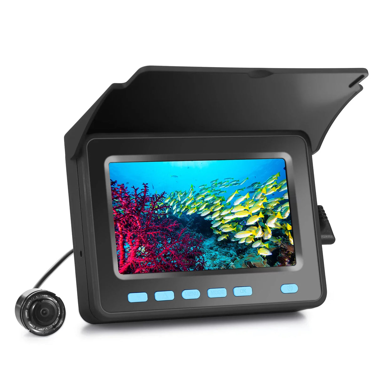 Underwater Fishing Camera with 4.3''  - 20M/30M 1200TVL Fish Finder with 8PCS   Night Vision for Ice and Boat Fishing
