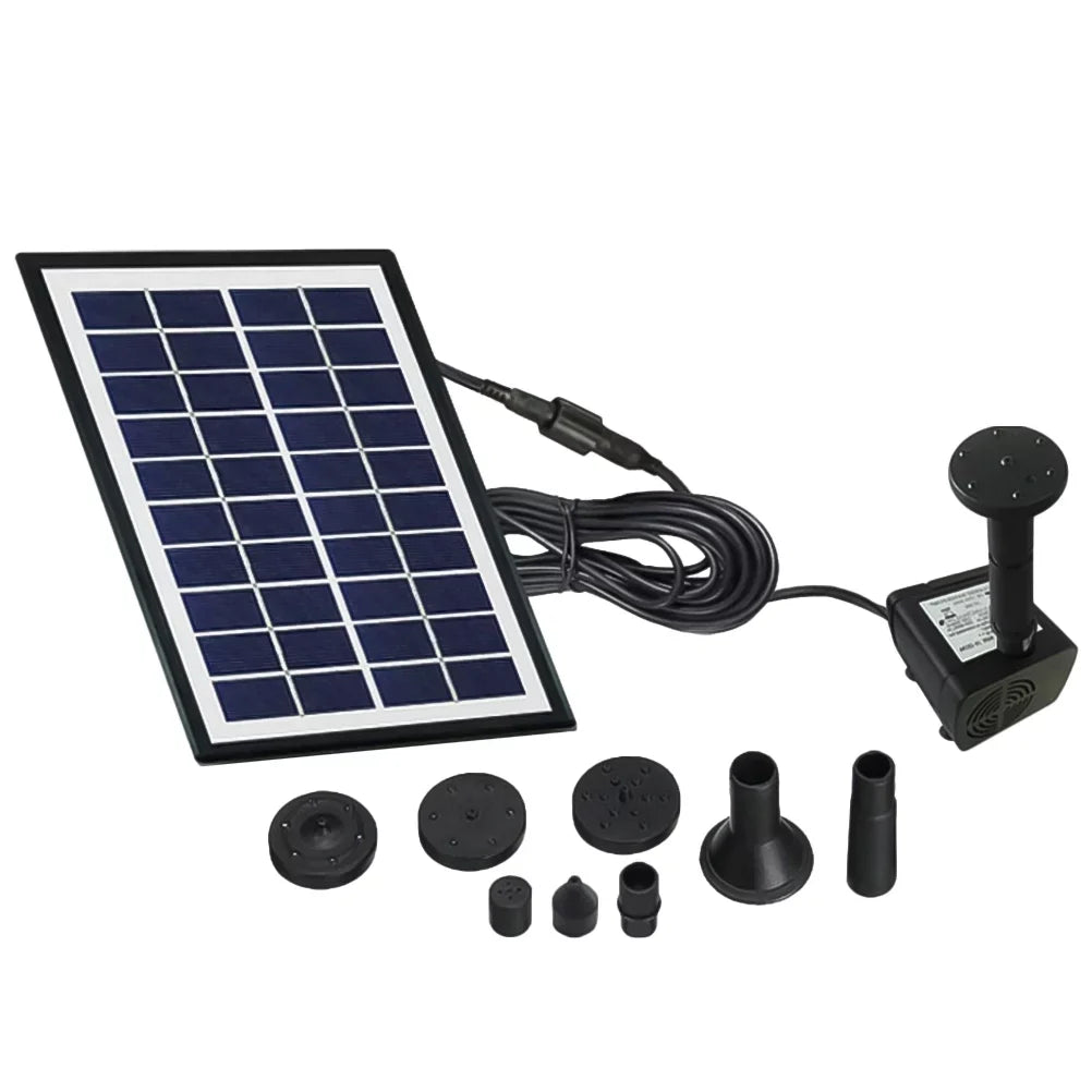 Gongxipen 1 Set 2W Solar Floating Fountain Miniature Garden Pond Fountain Outdoor Landscape Fish Pond Fountain Water Pool Aerobic Fountain for Pool Pond Garden (Black)