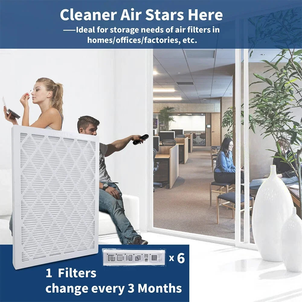 Air Filter 16x25x1, 6-Pack   1800   Furnace Reusable Air Filters