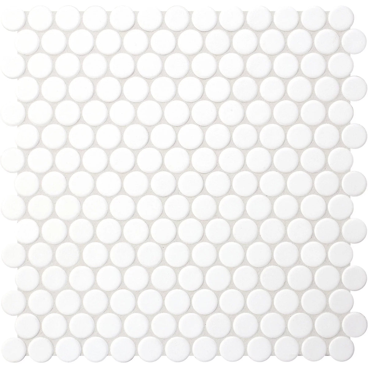 Tiled Cement Outdoor Pizza Oven / Clay Wood Fired Pizza Ovens with White Penny / Circle Mosaic Tiles -