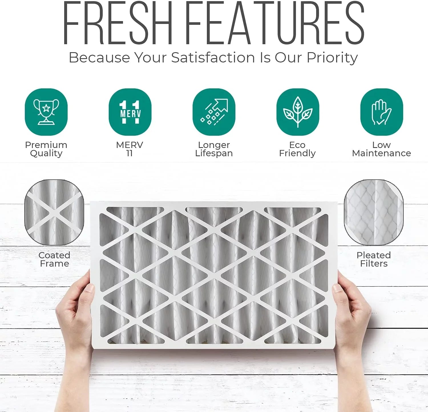 Honeywell  Furnace Filters, 16 x 25 x 4 Air Filter Replacement Merv 11 Filter Media with Homequip Disposal Bag (2 Pack)