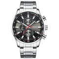 New Watches for Men Top Luxury Brand Quartz Men’s Watch Sport Waterproof Wrist Watches Chronograph Date Relogio Masculino Silver Black
