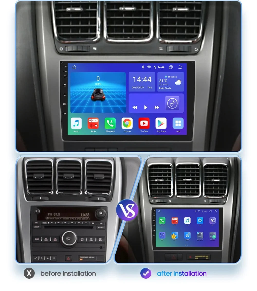 Hizpo 10.1 inch Car Radio Stereo For  Sierra Savana Chevrolet Silverado Buick Android 12  Navigation With Bluetooth 5.0   Radio  Carplay 4GB 32GB