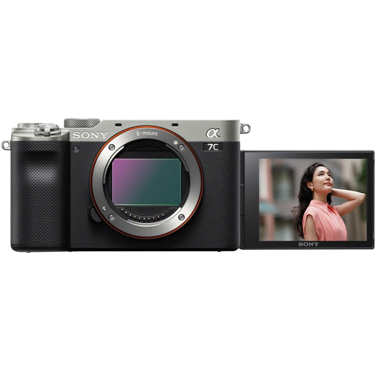 Sony a7C Mirrorless Full Frame Camera Body Silver -7C/ Bundle with Sigma 30mm .4   Contemporary Lens 302965 + Deco Gear Bag + Extra Battery & Dual Charger + 64GB Card +Tripod & Accessories
