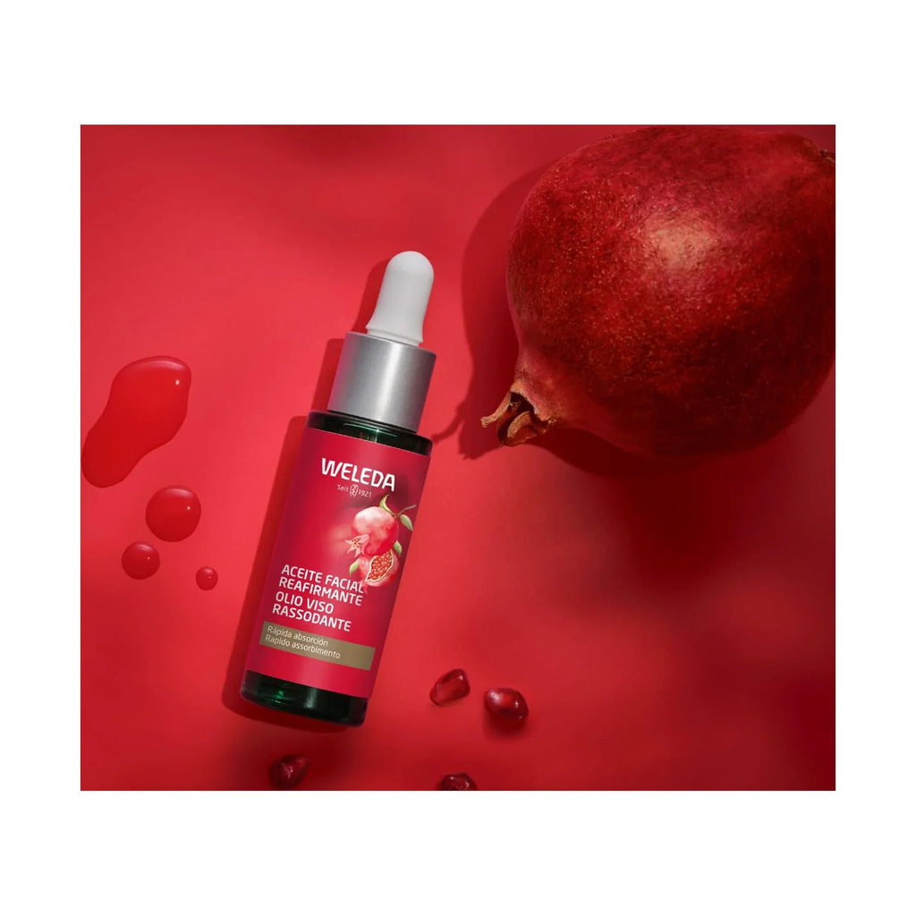 Weleda Face Care Plumping Oil, 1 Fluid Ounce, Plant Rich Moisturizer With Pomegranate Extract And Aloe Vera