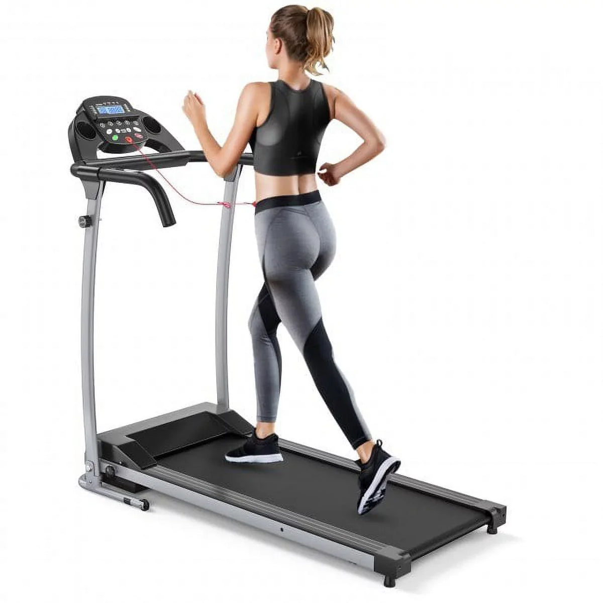 Compact Electric Folding Treadmill Level  Display Up Your Fitness Routine