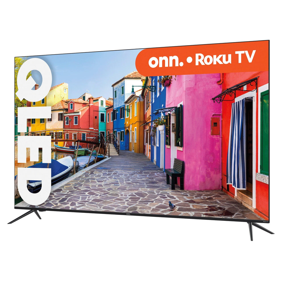onn. 65”  4K  (2160p) Roku Smart  with Dolby Atmos, Dolby Vision, Local Dimming, 120hz Effective Refresh Rate, and  (100071705)