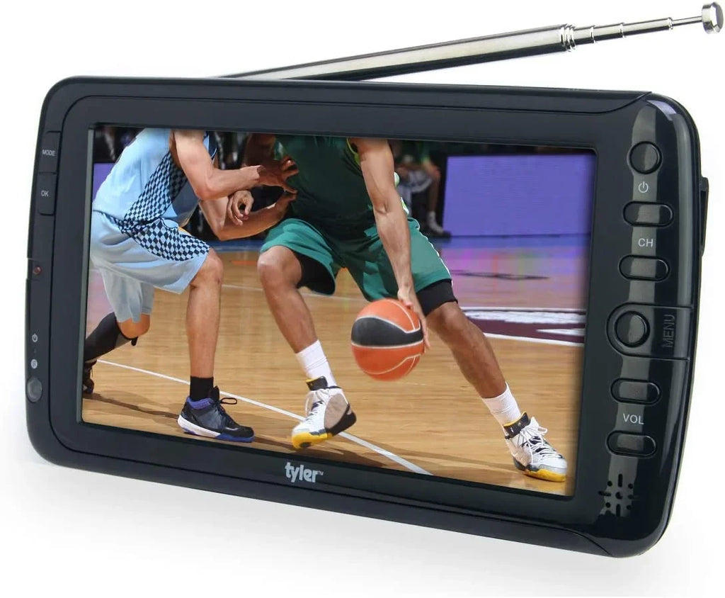 Tyler 7" Portable   Monitor Rechargeable Battery Powered Wireless Capability -, ,  Input, /, Remote Control Built In Stand Small For Car Kids Travel (Refurbished)
