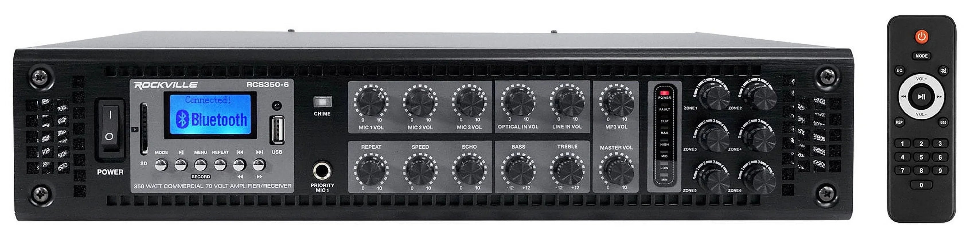 Restaurant/Bar/Cafe Package w/ 6-Zone Amplifier+(10) White Ceiling Speakers