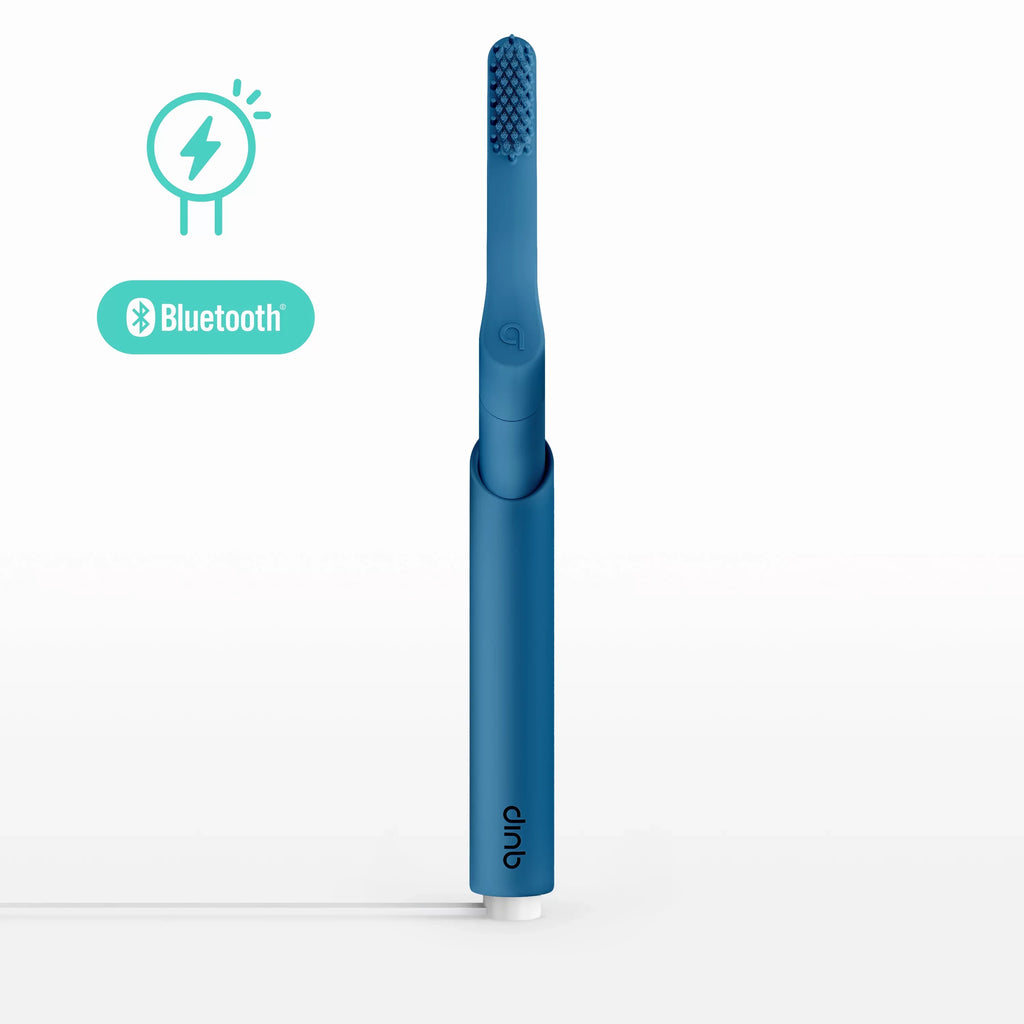 Quip Adult Smart Electric Rechargeable Toothbrush Full Head, Ocean Blue