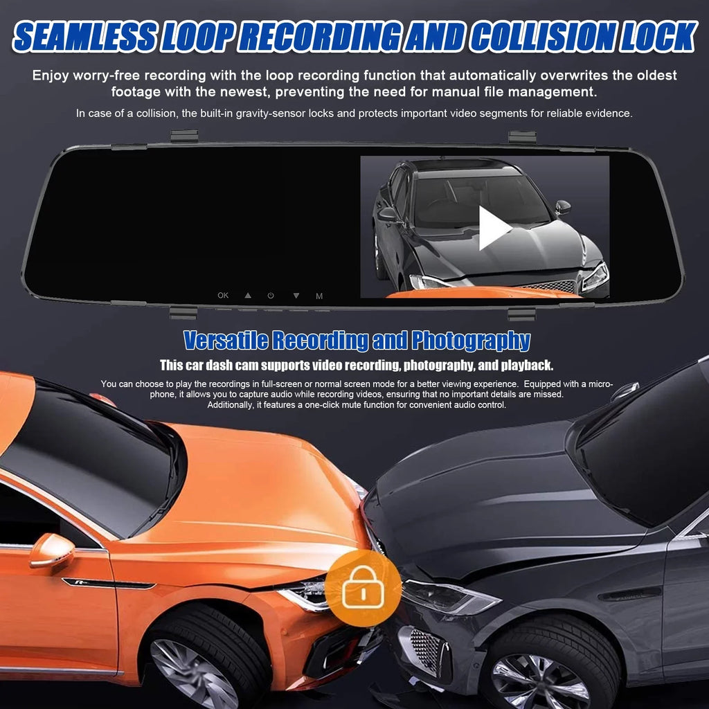Dazzduo Dash Camera,Dash Camera Rear Dual Camera Dual Camera 4.3 Radars Rear Dual Inch Screen Support Reverse Radars Rear 4.3 Inch Screen 1080P  Dash Camera 4.3 Inch 4 Reverse Radars Rear 1080P 4