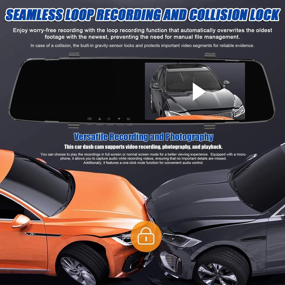 Dazzduo Dash Camera,Dash Camera Rear Dual Camera Dual Camera 4.3 Radars Rear Dual Inch Screen Support Reverse Radars Rear 4.3 Inch Screen 1080P  Dash Camera 4.3 Inch 4 Reverse Radars Rear 1080P 4