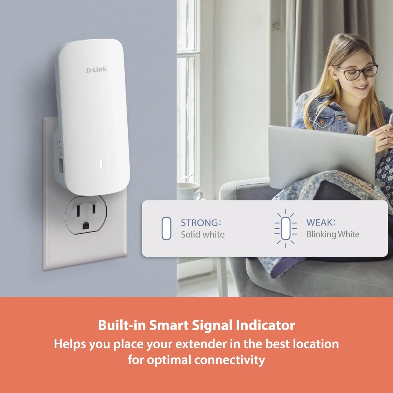 '-Link  Mesh WiFi 6 Range Extender | 1x Gigabit  Port |  | Cover up to 2300 Sq. ft ()