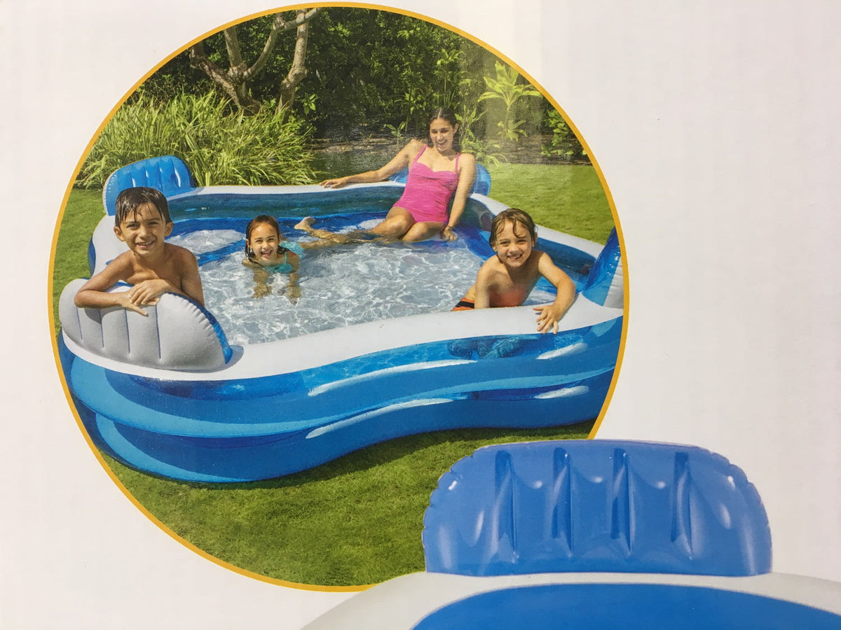 Intex 56475EP Swim Center Family Lounge Inflatable Pool 90"  90"  26"