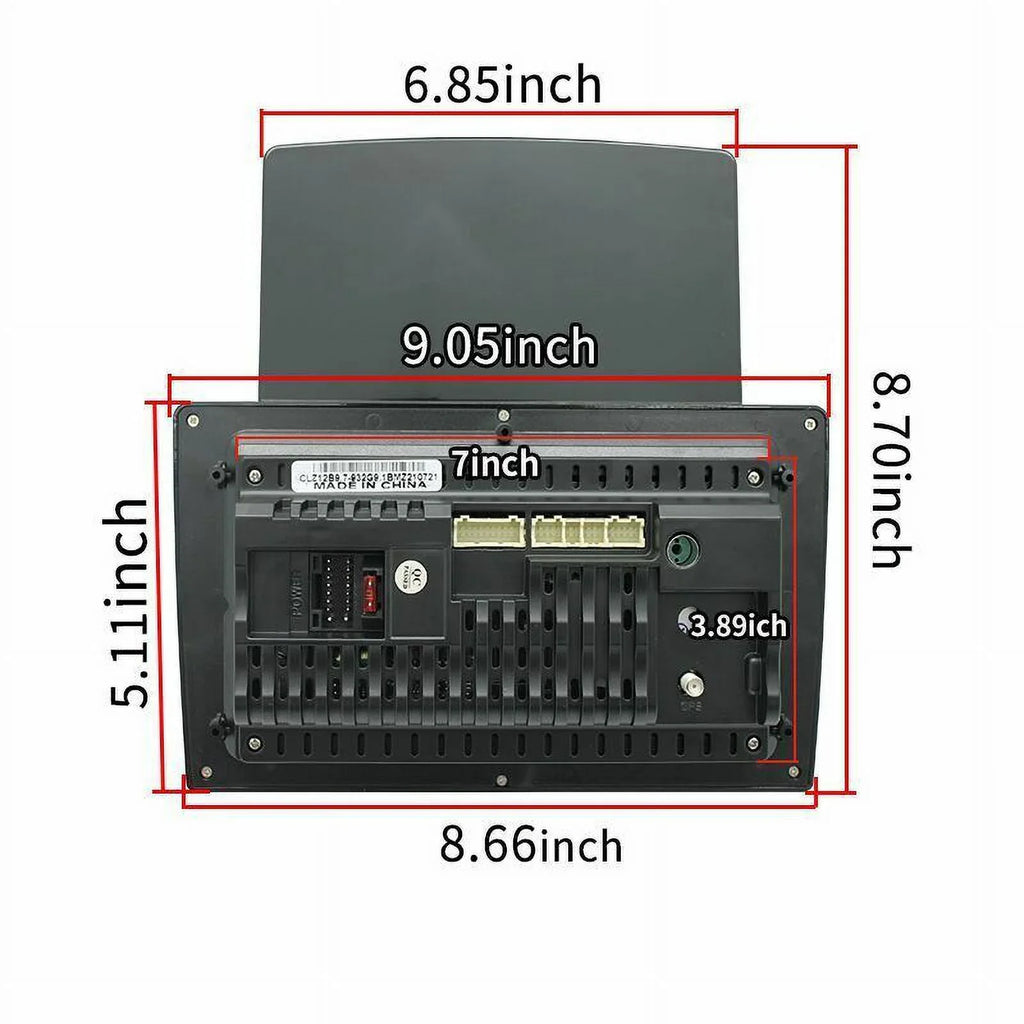 KingFurt Universal Car Stereo 9.7" Touch Screen Bluetooth Music  Radio  Navigation Reversing Camera Input