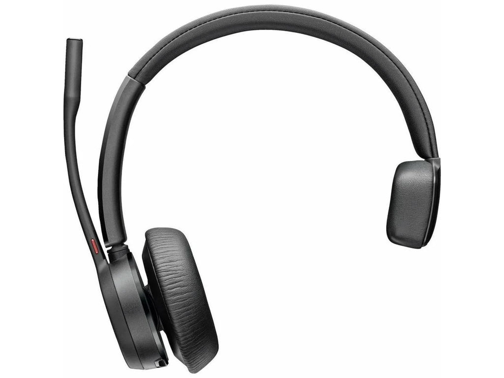 Poly Voyager 4310 - Headset with Charge Stand - Siri, Google Assistant - Mono - Wireless - Bluetooth - 298.6 ft - 20 Hz - 20 kHz - Over-the-head, On-ear - Monaural - Ear-cup - Electret Condense...