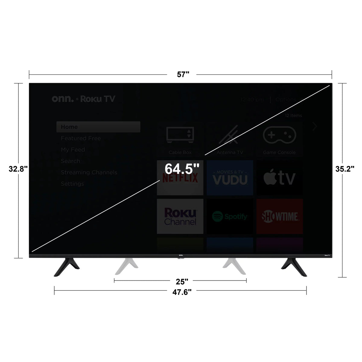 onn. 65" Class 4K (2160p)   Roku Smart   100021261