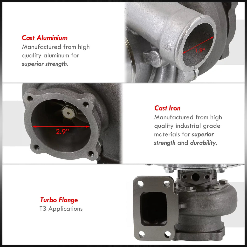 Distributors     Turbocharger Water & Oil Cooled 0.70  Compressor 0.82 / Turbine  4-Bolt Flange Turbo Charger Boost Anti-Surge Compatible/Replacement For Universal Car