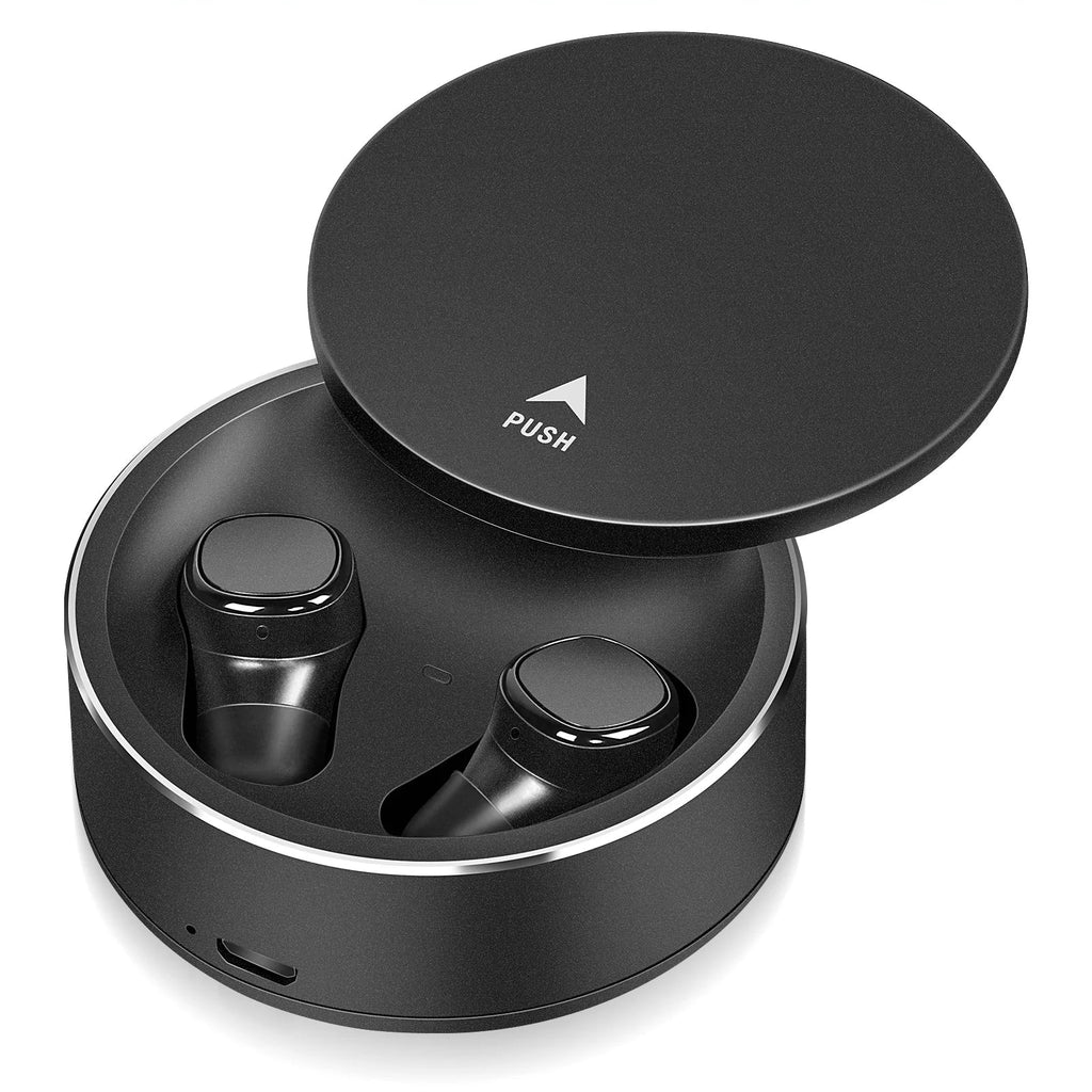 UrbanX  Sports True Wireless Earbuds 5.0  Waterproof Touch Control Earbuds with Mic Earphones in-Ear Deep Bass Built-in Mic Bluetooth Headphones For Sony Xperia  Compact - Black