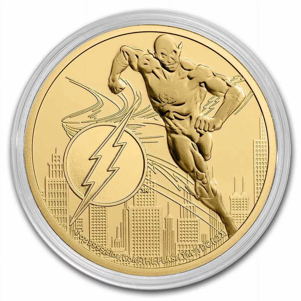 2022 Niue 1 oz Gold $250  Comics Justice League: The Flash