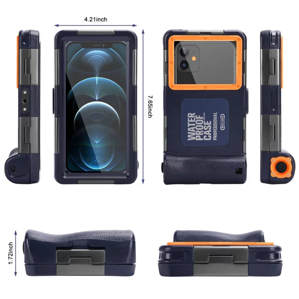 UrbanX Professional [15m/50ft] Swimming Diving Surfing Snorkeling Photo Video Waterproof Protective Case Underwater Housing for Panasonic Eluga  And all Phones Up to 6.9 Inch  with Lanyard