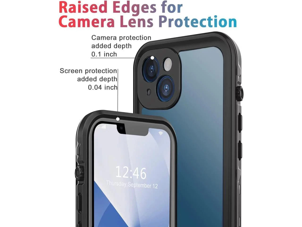 For iPhone 13 Case Waterproof Shockproof Dustproof Full-Body with Built-in Screen Protector,Underwater Full Sealed Cover Protective for iPhone 13 6.1 inch