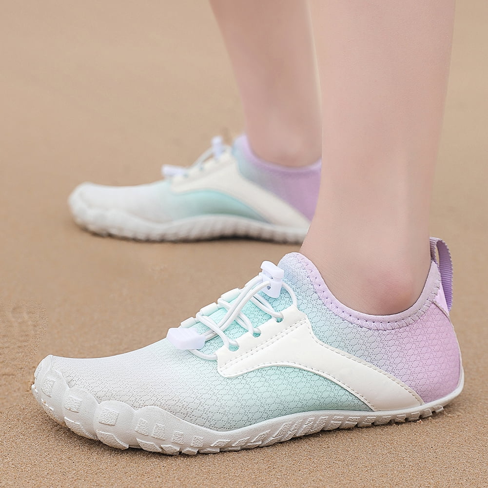 SunyaMood Water Shoes Barefoot Beach Shoes Quick Dry Non-slip for Men Women (39 Purple)