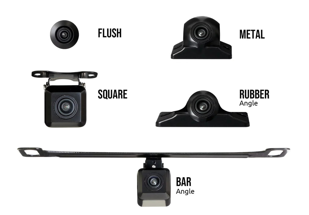 World's first 5-in-1 Universal Rearview Backup Camera Solution - Includes 5 different mounting options in one amazing package