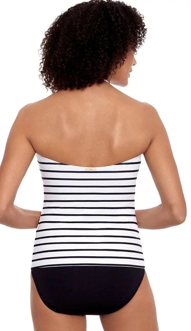 Ralph Lauren  Striped Tummy-Control Tankini Swim Top,  14