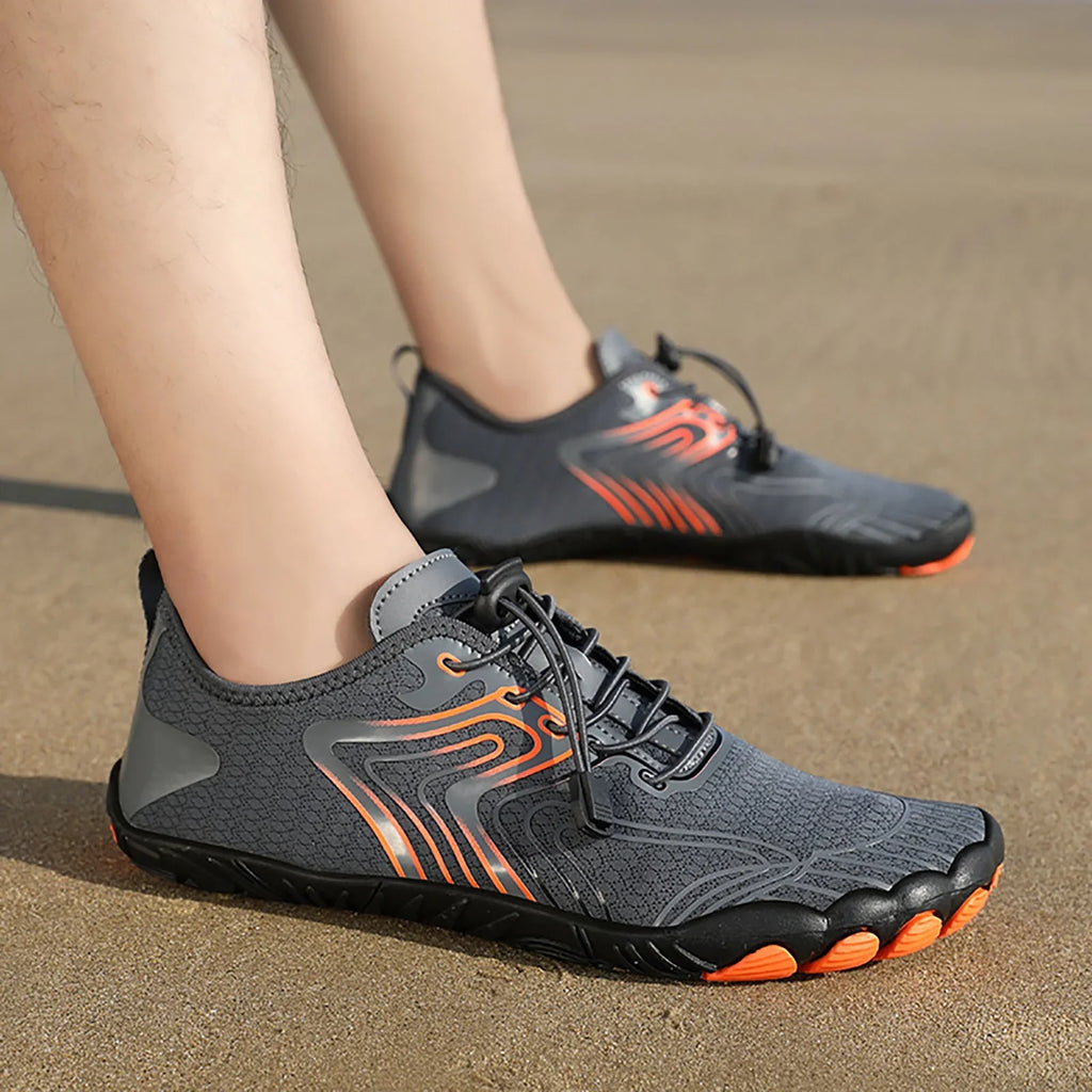 AdBFJAF Mens Sneakers 11 Wide Slip on Outdoor Couple Men Waterproof Mountaineering Casual Sport Shoes Lace Up Beach Running Breathable Soft Bottom Shoes