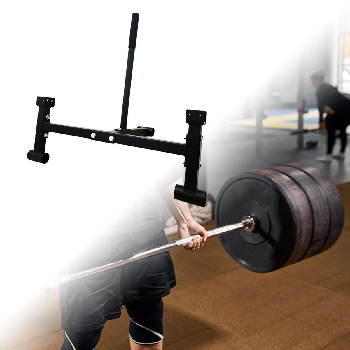 Deadlift Barbell Stand Compact Gym Equipment for Workout Sport Weight Plates