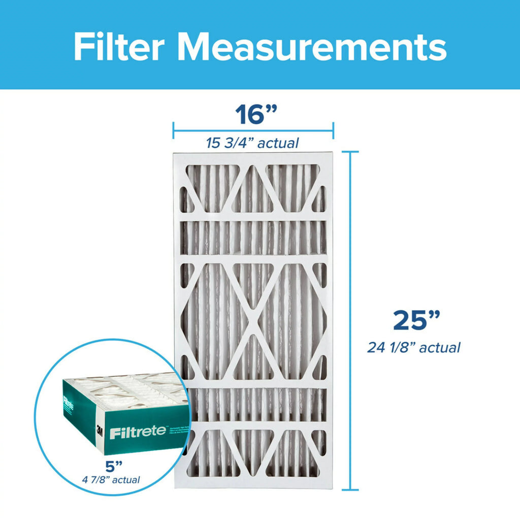 Filtrete 16x25x5 Air Filter,  1200  11, Allergen Reduction Deep Pleat, 1 Filter
