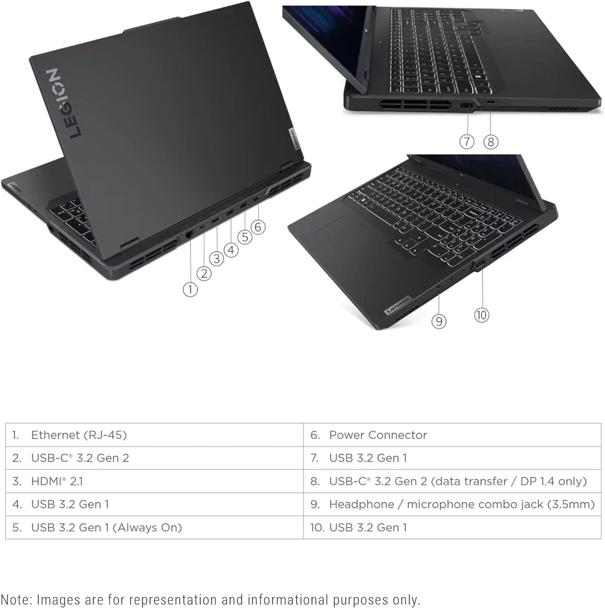 Lenovo Legion Pro 5i Gaming Laptop, 13th Gen Intel Core i7-13700HX, 16   Ram, 1  PCIe , 16" (2560x1600), Nvidia Geforce  4060, Windows 11 Home
