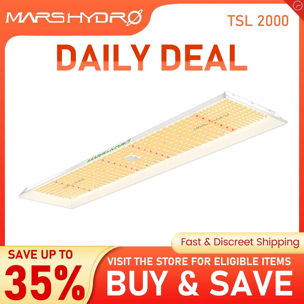 2023 Mars Hydro  2000  Grow Light Full Spectrum Sunlike Spectrum 300W Dimmable  Grow Light Max Yield 2.5g/ High