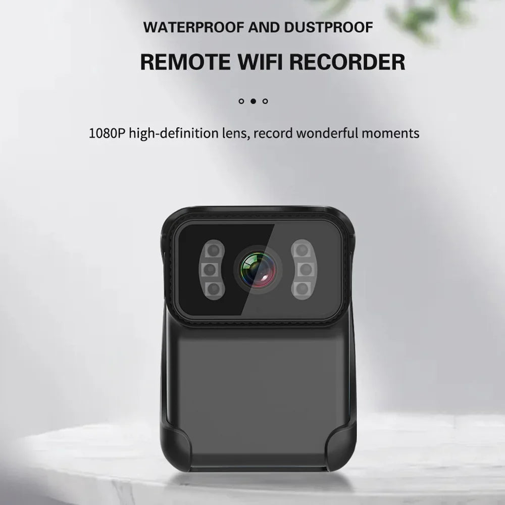 Pinnaco Video Camera,Camera Wide Lens Wide Lens Loop 1080P Video Camera Waterproof Built-in Battery Camera Wireless WiFi Vision Daily Waterproof Battery Clip Video Vision Daily Loop Video Vision
