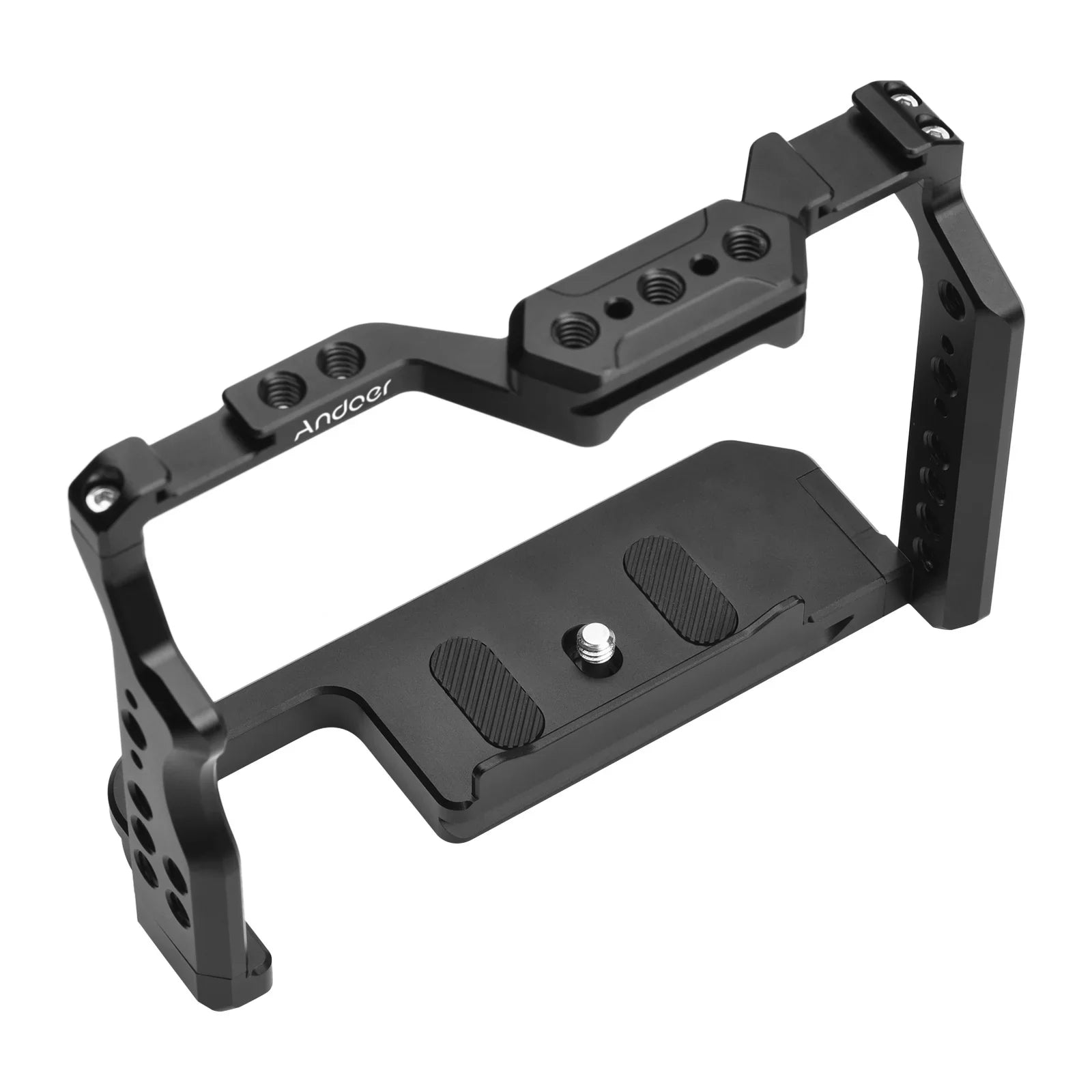 Camera Cage Aluminum Alloy Video Cage with Dual Cold Shoe Mounts Numerous 1/4 Inch Threads Replacement for Sony / / /  /  /