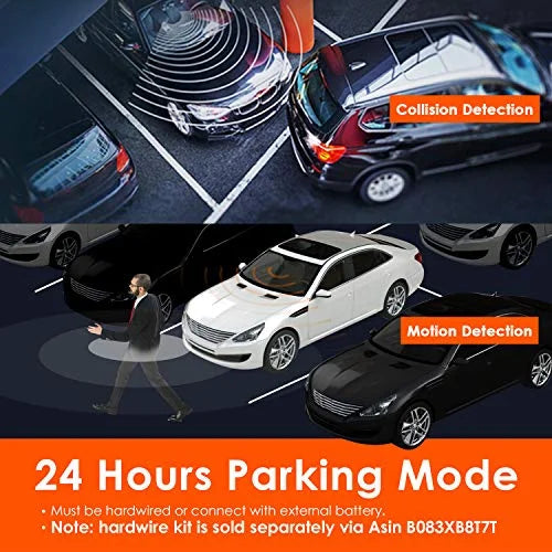 Vantrue  3 Channel 4K Dash Cam, 4K+1080P Front and Rear, 1440P+1440P Front and
